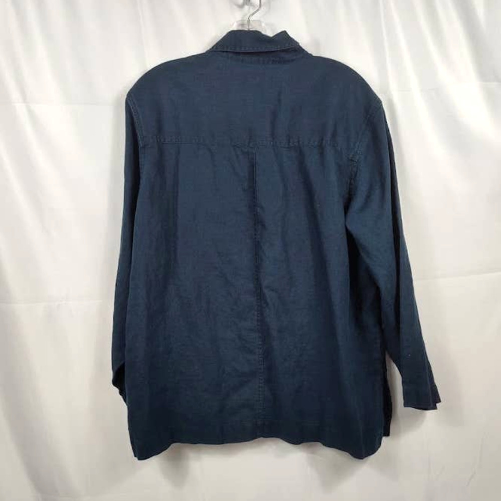 L.L. BEAN Womens 18 PET Long Sleeve SW55 100% Linen - Picture 4 of 5